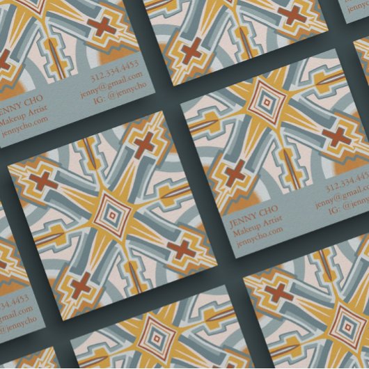 Santa Fe Tiles Geometric Quadratische Visitenkarte