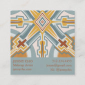 Santa Fe Tiles Geometric Quadratische Visitenkarte (Vorderseite)