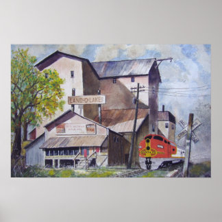 Santa Fe Train Depot Poster