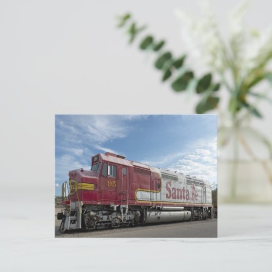 Santa Fe Train Postkarte (Stehend Vorderseite)