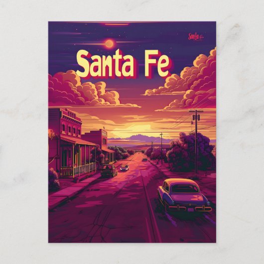 Santa Fe Travel ad Postkarte (Vorderseite)