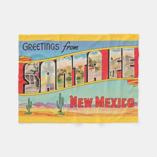 Santa Fe Vintag Fleecedecke (Vorderseite (Horizontal))