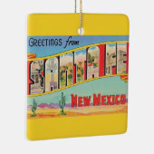 Santa Fe Vintag Greeting Keramikornament (Rechts)