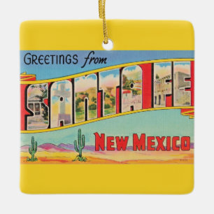 Santa Fe Vintage Grußkarte Keramikornament