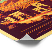 Santa Fe Vintage Kunst Poster (Ecke)