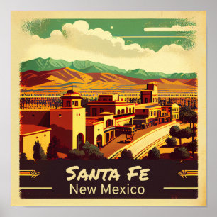 Santa Fe Vintage Poster