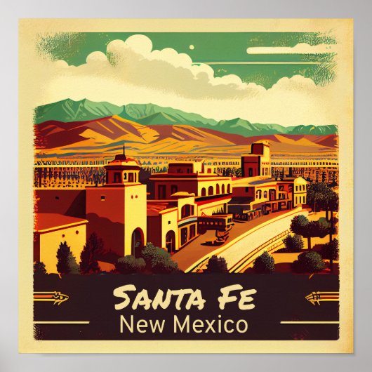 Santa Fe Vintage Poster (Vorne)