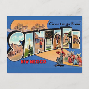 Santa Fe Vintage Postkarte