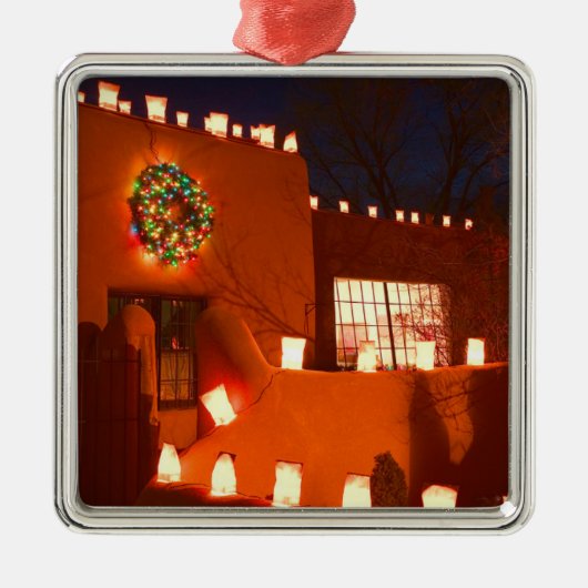 Santa Fe Weihnachtsdekoration Ornament Aus Metall (Vorne)