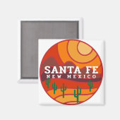 Santa Fe Wüste in den Bergen Magnet (Vorderseite/Rückseite)