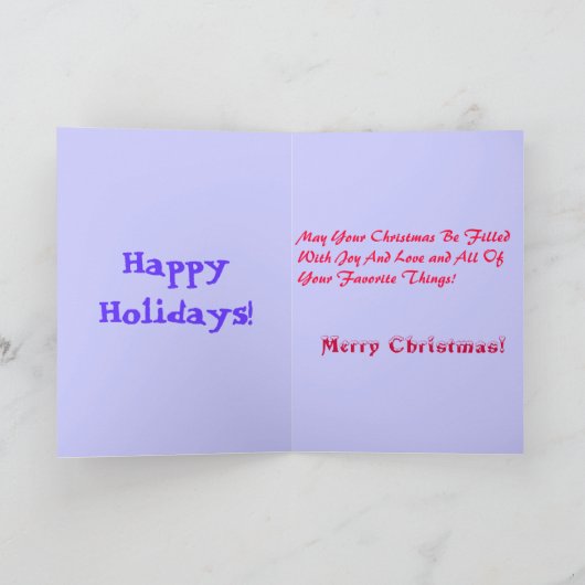 Santa Feiertagskarte (Innenseite)