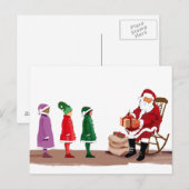 SANTA FEIERTAGSPOSTKARTE (Vorne/Hinten)