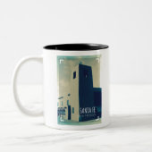 Santa- FeNew Mexiko-Retro Reise Zweifarbige Tasse (Links)