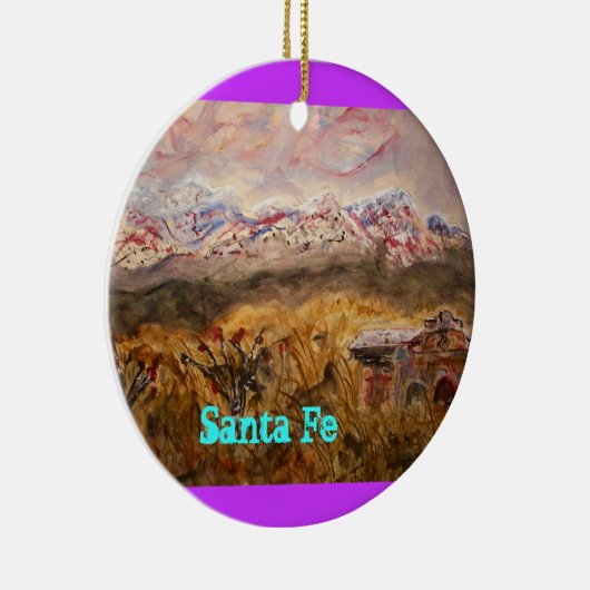 Santa- Feschnee Keramikornament (Rechts)