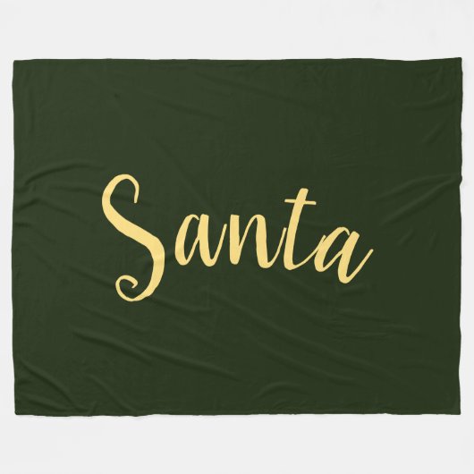 SANTA Festivals Modernes Drehbuch auf Deep Forest Fleecedecke (Vorderseite (Horizontal))