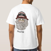 Santa-Feuerwehrmann T-Shirt (Rückseite)