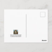 Santa Field Mouse mit Hot Cocoa Wasserfarbe Kunst Postkarte (Rückseite)