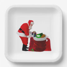 Santa Filling Geschenksackpapier Teller