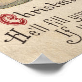 Santa Filling Strumpf bis Brim Poster (Ecke)