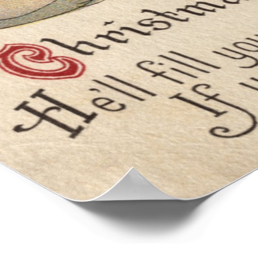 Santa Filling Strumpf bis Brim Poster (Ecke)