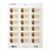 Santa Filling Strumpfs Vintages Adressetikett (Vorne)