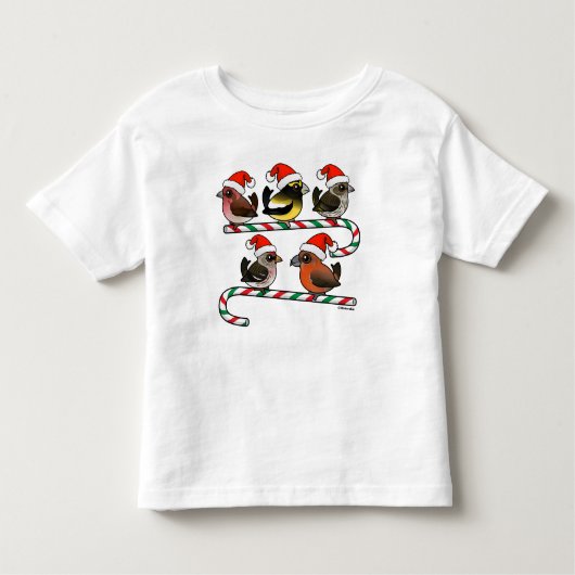 Santa Finches Kleinkind T-shirt (Vorderseite)