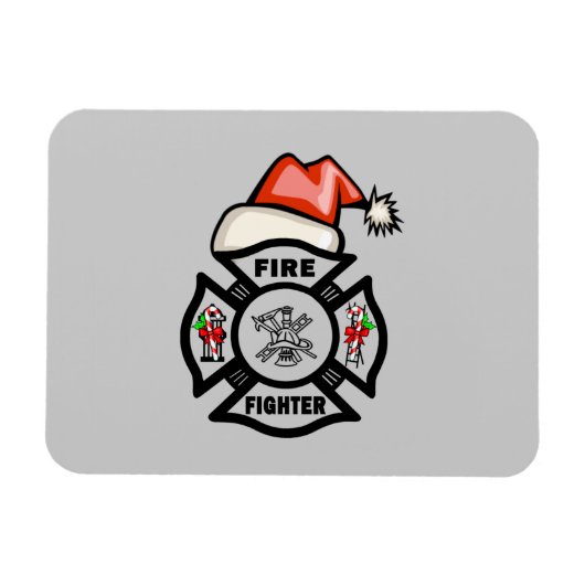 Santa Firefighter Magnet (Horizontal)