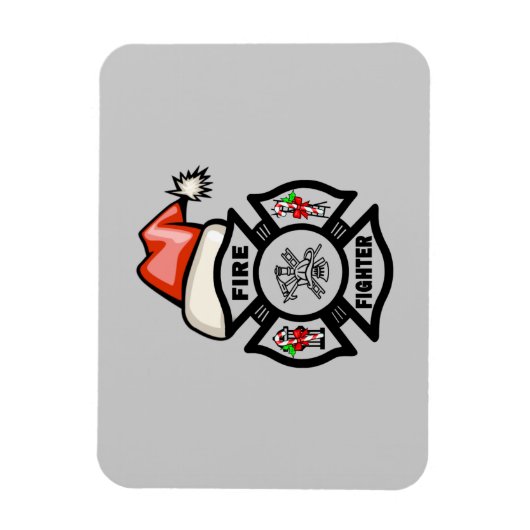 Santa Firefighter Magnet (Vertikal)