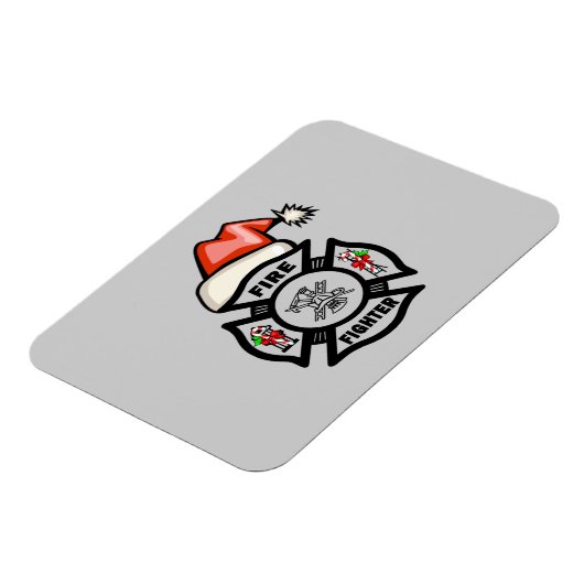 Santa Firefighter Magnet (Linke Seite)