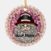 Santa Firefighter-Ornament Keramik Ornament (Vorne)
