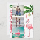 Santa Flamingo 3 FOTO Tropical Beach Weihnachten (Vorderseite)