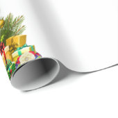 Santa-Flamingo-Anhänger Geschenkpapier (Rolleneckpunkt)