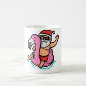 Santa Flamingo Floatie Funny Christmas In July Sum Kaffeetasse (Mittel)