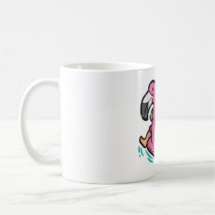 Santa Flamingo Floatie Funny Christmas In July Sum Kaffeetasse