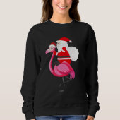 Santa Flamingo Floatie Funny Christmas July Summer Sweatshirt (Vorderseite)