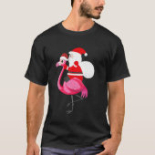 Santa Flamingo Floatie Funny Christmas July Summer T-Shirt (Vorderseite)