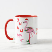 Santa Flamingo Floatie Funny Christmas Summer Tasse (Links)
