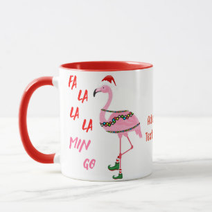 Santa Flamingo Floatie Funny Christmas Summer Tasse