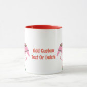 Santa Flamingo Floatie Funny Christmas Summer Tasse (Zentrum)