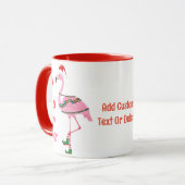 Santa Flamingo Floatie Funny Christmas Summer Tasse (Vorderseite Links)
