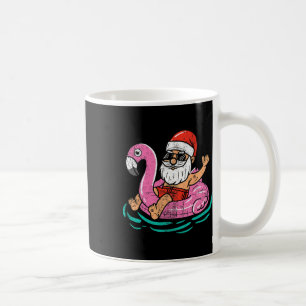 Santa Flamingo Floatie Funny Xmas im Juli Sommer C Kaffeetasse