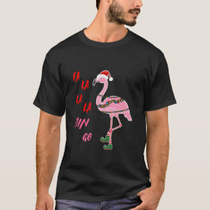 Santa Flamingo Funny Christmas Xmas Long Sleeve T T-Shirt