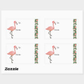 Santa Flamingo Gift Sticker (Blatt)