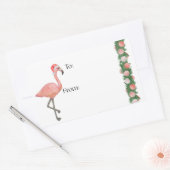 Santa Flamingo Gift Sticker (Umschlag)