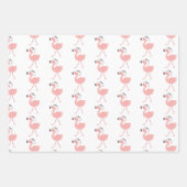 Santa Flamingo Pattern Fun Pink Tropisches Weihnac Geschenkpapier Set (Vorderseite 2)