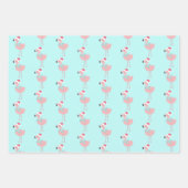 Santa Flamingo Pattern Fun Pink Tropisches Weihnac Geschenkpapier Set (Vorderseite 3)