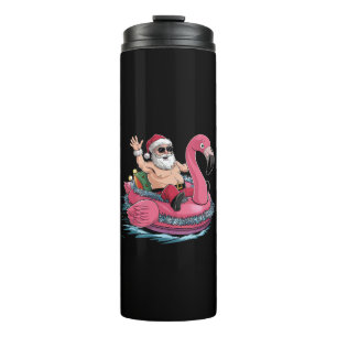 Santa-Flamingo-Schwimmhilfe-Weihnachten-im-Juli-So Thermosbecher