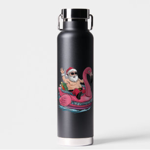 Santa Flamingo Schwimmhilfe Weihnachten im Juli So Trinkflasche