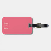 Santa Flamingo w Pink Candy Cane Streifen Weihnach Gepäckanhänger (Rückseite horizontal)