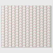 Santa Flamingos and Shells Wrapping Paper Geschenkpapier (Flach)
